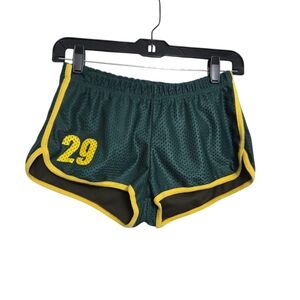 Forever 21 Green and Yellow Women's Athletic Shorts Y2K (AJ01)